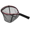 Pilipane Floating Fishing Net, Aluminium Alloy Handheld Fish Landing Net, Portable Small Hand Brailer Rubber Coated Landing Net for Kayak, Steelhead, Salmon, Boat Fishing, Easy Catch & Release(red) view 1