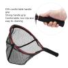 Pilipane Floating Fishing Net, Aluminium Alloy Handheld Fish Landing Net, Portable Small Hand Brailer Rubber Coated Landing Net for Kayak, Steelhead, Salmon, Boat Fishing, Easy Catch & Release(red) view 4