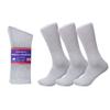 Diamond Star Diabetic Socks, Non-Binding Circulatory Cushion Cotton Crew Diabetic Socks for Men Women 9-11 (3 Pairs Gray) view 1