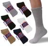 Diamond Star Diabetic Socks, Non-Binding Circulatory Cushion Cotton Crew Diabetic Socks for Men Women 9-11 (3 Pairs Gray) view 2