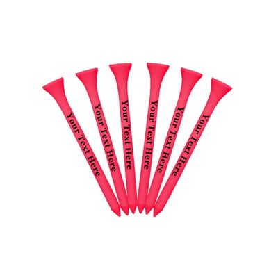 500 Personalized Pink Golf Tees - 2 3/4" Upload Your Own Text at Checkout for a Distinct Tee-Off Experience