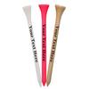 500 Personalized Pink Golf Tees - 2 3/4" Upload Your Own Text at Checkout for a Distinct Tee-Off Experience view 4
