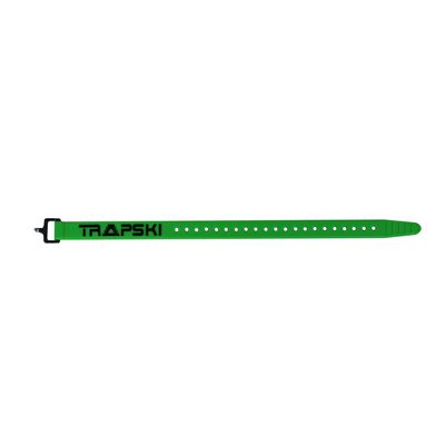 TRAPSKI Voile 15 Inch Aluminum Buckle Strap | Multi-Use Tension Strap for Skis, Bikes, Cargo, Tools, Marine & Boating, Outdoor Sports | UV-Resistant | Made in The USA (Green)