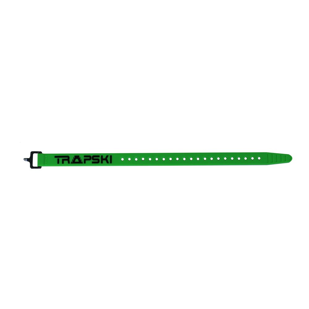 TRAPSKI Voile 15 Inch Aluminum Buckle Strap | Multi-Use Tension Strap for Skis, Bikes, Cargo, Tools, Marine & Boating, Outdoor Sports | UV-Resistant | Made in The USA (Green)