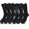 Lavencious Premium Men's Soft Viscose Fiber Crew Dress Socks for Men, Size 9-11, 6 Pairs (Black Patterns) view 1