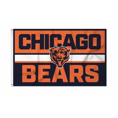 Rico Industries NFL Football Chicago Bears Bold 3' x 5' Banner Flag Single Sided - Indoor or Outdoor - Home Dcor