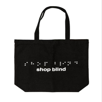 Two Blind Brothers Shop Blind Black Tote Bag