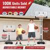 Seray Kids Basketball Hoop Outdoor 3.2-7.2FT 10s-Quick-Adjust, Swimming Pool Basketball Hoop for Kid/Adult/Toddler in Poolside/Backyard/Driveway/Indoor, 29 in Shatterproof Backboard and Enlarged Base view 3