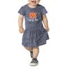 Little King NCAA Infant Girls Knobby Dress-Cutest Fan-Auburn-Heathered Navy-12 Months view 1