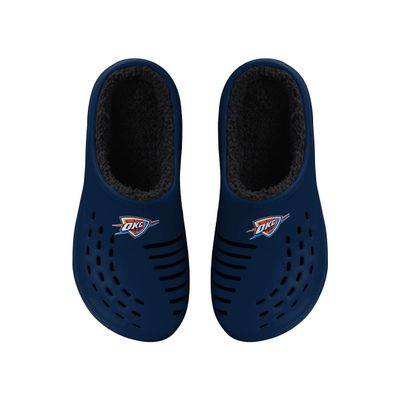 FOCO Men's NBA Sherpa Lined Big Logo Clog, Oklahoma City Thunder, Medium