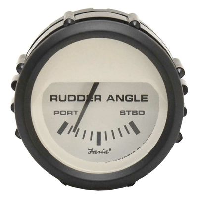 Faria Boat Rudder Angle Gauge GP7376B | Euro White 2 Inch