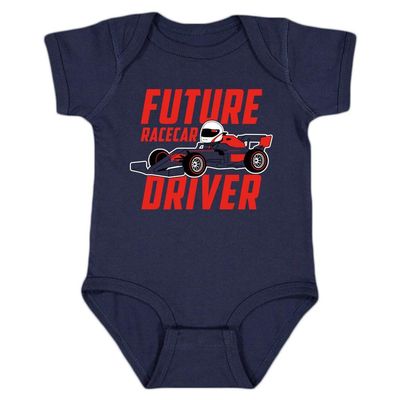 Xtreme Apparrel Austria - Future Race Car Driver Kid's Bodysuit for Open Wheel Formula Racing Fans (Navy, 12M)