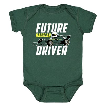 Xtreme Apparrel UK - Future Race Car Driver Kid's Bodysuit for Open Wheel Formula Racing Fans (Green, 18M)