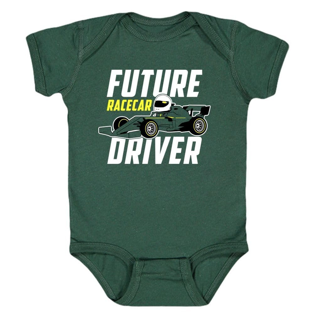 Xtreme Apparrel UK - Future Race Car Driver Kid's Bodysuit for Open Wheel Formula Racing Fans (Green, 18M)