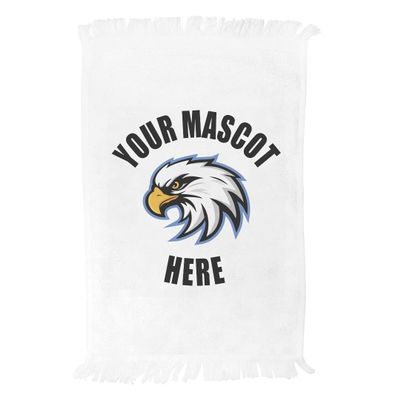 Customized Girl Add Your Team School Mascot Spirit Towel: Fringed Spirit Towel