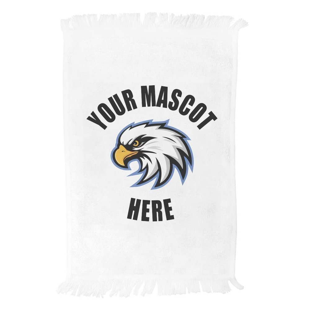 Customized Girl Add Your Team School Mascot Spirit Towel: Fringed Spirit Towel