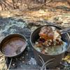 Maxi Titanium Pot 1100ml with Frying Pan Lid  Lightweight Outdoor Camping Cooking Set view 3