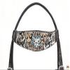 HILASON Western Horse Floral Snake Print Headstall Breast Collar Set Leather Brown | Tack for Horses view 3