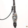 HILASON Western Horse Floral Snake Print Headstall Breast Collar Set Leather Brown | Tack for Horses view 4