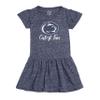 Little King NCAA Toddler Girls Knobby Dress-Cutest Fan-Penn State-Heathered Navy-3T view 2
