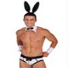 YiZYiF Men's Tuxedo Collared Role Play Costume Boxer Briefs Panties with Metal O Ring Outfits Set Bunny X-Large view 1