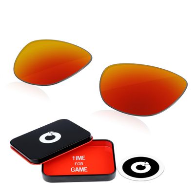 OWORK 1.8MM Polycarbonate Replacement Lenses for Oakley Frogskins Lite OO9374 63mm Sunglass - Fire Red