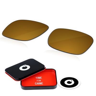 OWORK 1.8MM Polycarbonate Replacement Lenses for Oakley Holbrook Metal OO4123 55mm Sunglass - Antique Gold