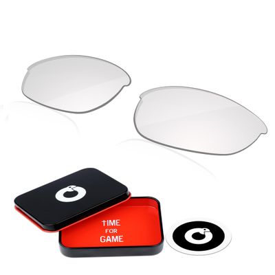 OWORK 1.8MM Polycarbonate Replacement Lenses for Oakley Half Jacket 63mm Sunglass - Adapt Grey Photochromic