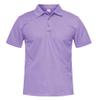 Dninmim Men's Solid Casual Short-Sleeved Collared Polo Shirt Summer Business Sports Hiking Fishing T-Shirt Light Purple view 1