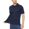 Dninmim Men's Solid Casual Short-Sleeved Collared Polo Shirt Summer Business Sports Hiking Fishing T-Shirt Light Purple view 4