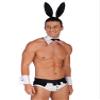 YiZYiF Men's Tuxedo Collared Role Play Costume Boxer Briefs Panties with Metal O Ring Outfits Set Rabbit XX-Large view 4