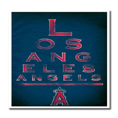 LA Angels Baseball Art Poster MLB Print 16x20 Inches on Pro Grade Paper Eye Chart Style