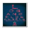 LA Angels Baseball Art Poster MLB Print 16x20 Inches on Pro Grade Paper Eye Chart Style view 1