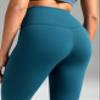 Colorfulkoala Women's High Waisted Tummy Control Workout Leggings Full Length Ultra Soft Yoga Pants 28" (L, Dark Teal) view 2