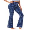 BUBBLELIME 29"/31"/33"/35"/37" 4 Styles Women's High Waist Bootcut Yoga Pants - Basic Printed_Navy_CAMO XL-33 Inseam view 4