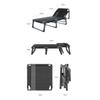 Oversize Chaise Lounge Outdoor, Sleeping Cots for Adults, Portable Reclining Chair for Beach Lawn Camping Pool Sun Tanning, Outdoor Adjustable 5-Position Folding Camping Cot, Folding Lounge Chaise Cha view 2