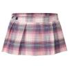 YiZYiF Women's Plaid Schoolgirl Short Skirt Bodycon Club Lingerie Pleated Mini Dress Pink B One Size view 1