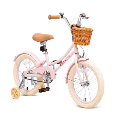 ACEGER Girls Bike with Basket, Kids Bicycle for 3-13 Years, Included Coaster Brake & Caliper Brake, 14 16 18 Inch with Training Wheels, 20 Inch with Kickstand but no Training Wheels