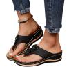 Hbeylia Orthopedic Flip Flops for Women with Arch Support Orthotic Sandals Thong Style Wedge Casual Walking Slippers Breathable Anti-Slip Slides for Women Dressy Summer Travel Beach view 4