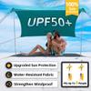 EasierHike Beach Shade Tent, 7  7.15 Ft Portable Easy Pop Up Beach Canopy, UPF50+ Sun Protection Shelter, Windproof & Water Resistant, Stable with 4 Sandbags & Windproof Cords, Perfect for Family view 2