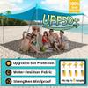 EasierHike Beach Shade Tent, 10  10 Ft Portable Easy Pop Up Beach Canopy, UPF50+ Sun Protection Shelter, Windproof & Water Resistant, Stable with 4 Sandbags & Windproof Cords, Perfect for Family view 2