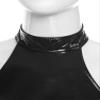 YiZYiF Women's Sexy Mock Neck Wet Look Leotard Zipper Crotch Bodysuit Catsuit Teddy Black B Small view 4