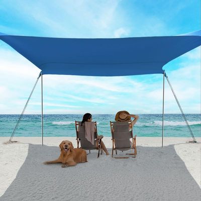 EasierHike Beach Shade Tent, 10  10 Ft Portable Easy Pop Up Beach Canopy, UPF50+ Sun Protection Shelter, Windproof & Water Resistant, Stable with 4 Sandbags & Windproof Cords, Perfect for Family