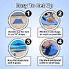 EasierHike Beach Shade Tent, 10  10 Ft Portable Easy Pop Up Beach Canopy, UPF50+ Sun Protection Shelter, Windproof & Water Resistant, Stable with 4 Sandbags & Windproof Cords, Perfect for Family view 3