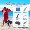 EasierHike Beach Shade Tent, 10  10 Ft Portable Easy Pop Up Beach Canopy, UPF50+ Sun Protection Shelter, Windproof & Water Resistant, Stable with 4 Sandbags & Windproof Cords, Perfect for Family view 4
