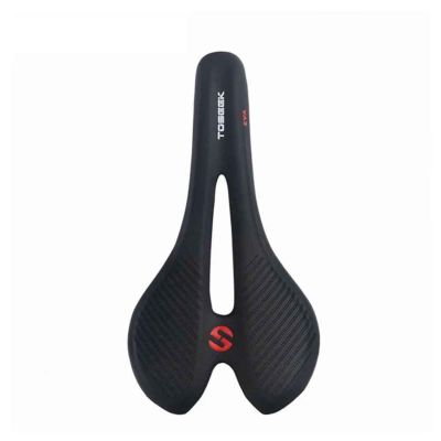 Soyeacrg Carbon Fiber Bicycle Saddle for Men Women with Central Relief Zone & Carbon Rail & Comfortable Memory Foam & Ergonomics Design & Breathable Shock Absorbing Waterproof,Black