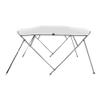 MSC 3 Bow 4 Bow Bimini Top Boat Cover with Rear Support Pole and Storage Boot(White,4 Bow 8'L x 54" H x 97"-103" W) view 2