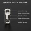 BLUEWING Heavy Duty Fishing Swivels Saltwater 10pcs Brass for Big Game Fish, Size S, 485lbs view 4