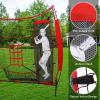 Gsbomzap 2PCS Baseball Softball Pitching Target & Dummy Batter, Adjustable Baseball Pitching Net Training Aids 9 Hole Strike Zone Attachment, Baseball & Softball Practice Net for Hitting Accuracy view 4