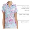 SPORTY BUFF Womens Golf Shirt - Performance Moisture Wicking Quick-Dry Golf Polo Shirts for Women (L, Marble Grain) view 1